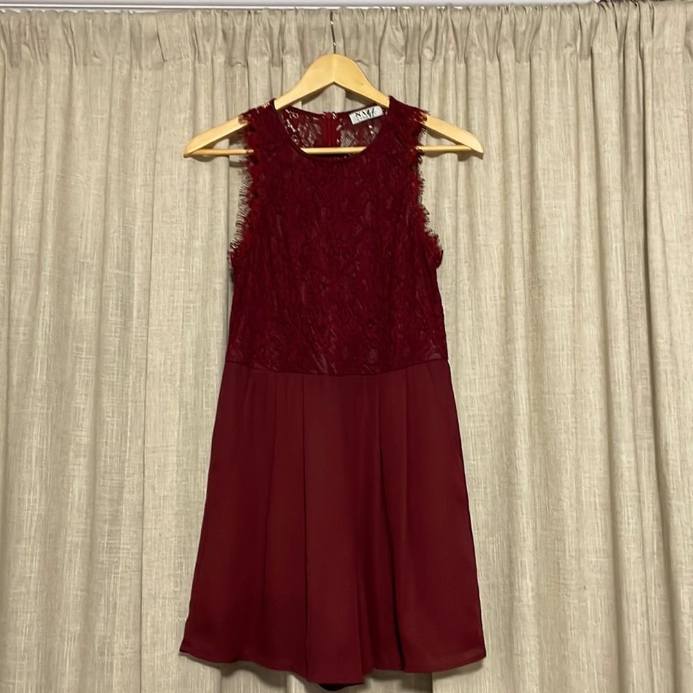 EUC Burgundy Lace romper